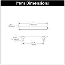 Load image into Gallery viewer, Kitchen Cabinet Handles 5-1/16 Inch (128mm) Center to Center - Hickory Hardware