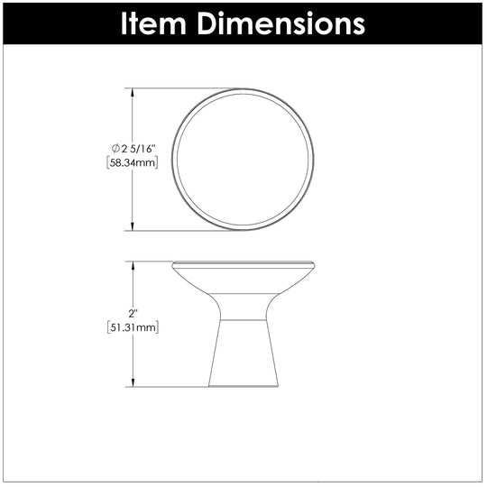 Hook Knob 2-5/16 Inch Diameter - Hickory Hardware