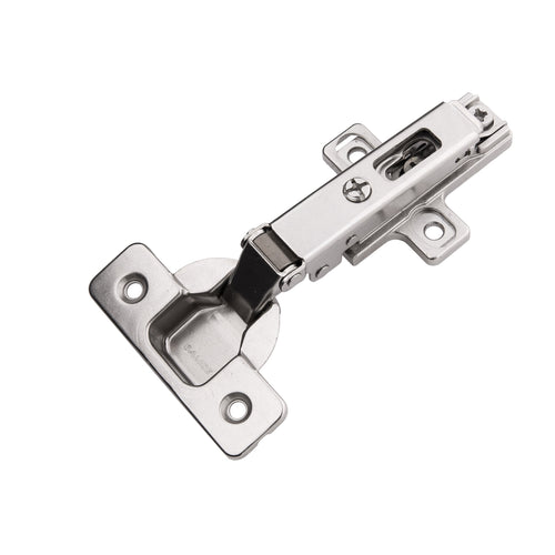 Hidden Cabinet Hinges Full Overlay Frameless Self-Close (2 Hinges/Per Pack) in Polished Nickel - Hickory Hardware