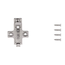 Load image into Gallery viewer, Hinge Concealed Frameless Self-Close Mounting Plate 0 mm (2 Hinges/Per Pack) in Polished Nickel - Hickory Hardware