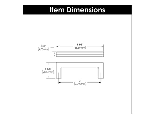 Cabinet Door Handles 3 Inch Center to Center - Hickory Hardware