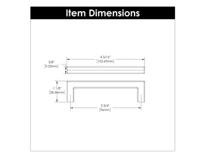 Cabinet Door Handles 3-3/4 Inch (96mm) Center to Center - Hickory Hardware