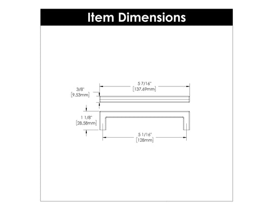 Cabinet Door Handles 5-1/16 Inch (128mm) Center to Center - Hickory Hardware