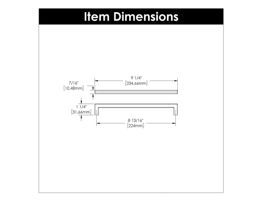 cabinet door handles 8-13/16 Inch (224mm) Center to Center - Hickory Hardware