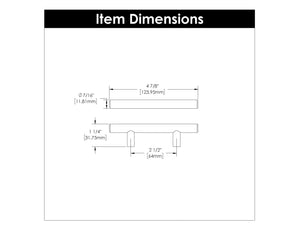 Bar Pull 2-1/2 Inch (64mm) Center to Center - Hickory Hardware