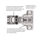 Load image into Gallery viewer, Hinge Concealed 1-1/4 Inch Overlay Face Frame Soft Close (2 Hinges/Per Pack) in Polished Nickel- Hickory Hardware