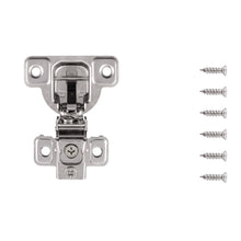 Load image into Gallery viewer, Hinge Concealed 1-3/8 Inch Overlay Face Frame Soft Close (2 Hinges/Per Pack) Polished Nickel - Hickory Hardware