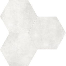 7 in Form Ivory Hexagon Matte Pressed Glazed Porcelain Tile