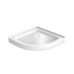 Neo Angle Round Center Drain Shower Pan - Double Tile Flanges - 36 X 36 X 5.5