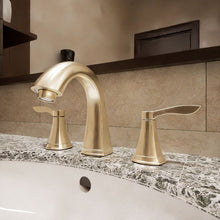 Load image into Gallery viewer, 8 Inch Widespread Faucet With Pop up drain and Double Handle in Brushed Nickel