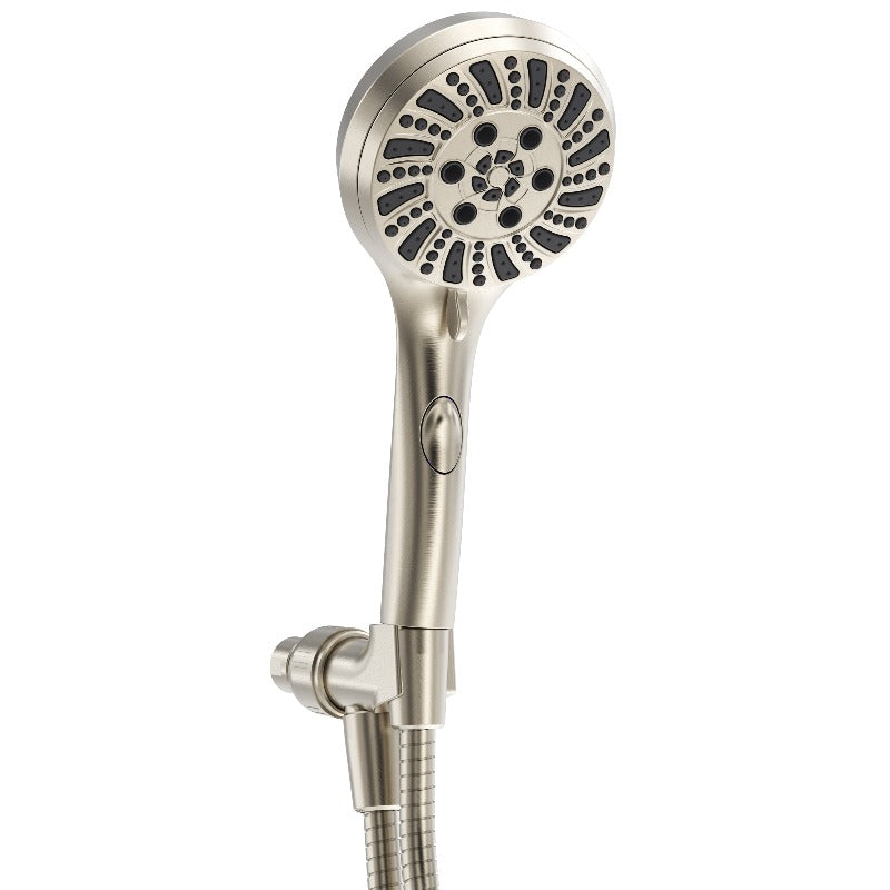 Handheld Shower 6-Settings with arm mount , Flow regulator With Fast change to trickle function by push button
