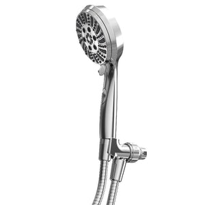 Handheld Shower 6-Settings with arm mount , Flow regulator With Fast change to trickle function by push button