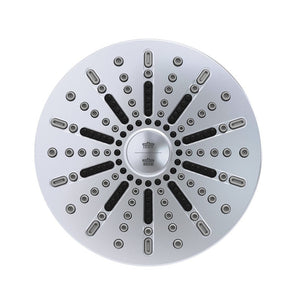 Rain Shower 2-Settings, Soft Self-Cleaning Nozzles, Brass Ball Joint With Stainless Steel Back Plate, ABS Face Plate