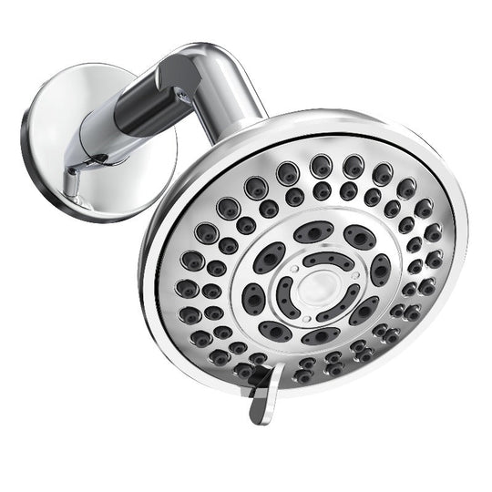 Shower Head 5-Settings, Soft Self-Cleaning Nozzles, Without ABS Shower Arm, ABS Ball Joint