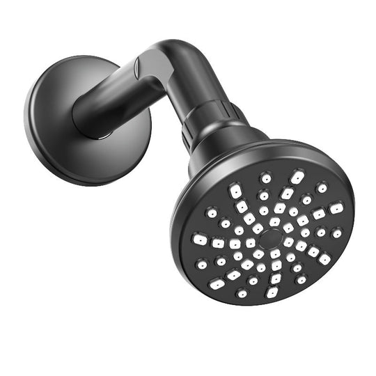 Shower Head Single Setting, Soft Self-Cleaning Nozzles, ABS Shower Arm
