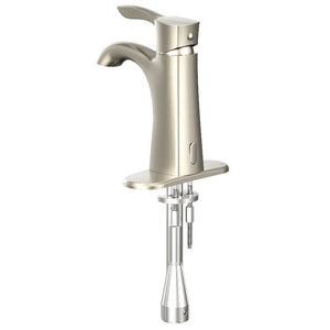 Single Handle Bathroom Faucet With Pop-up Drain in Bronze
