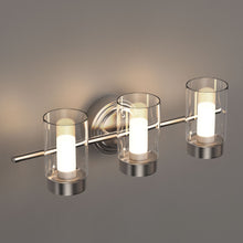 Load image into Gallery viewer, Bathroom Light Fixtures, 4000K, Dimmable, Brushed Nickel Finish,  Wall Mount, Damp Location, Vanity Lighting