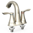 Load image into Gallery viewer, 4 Inch Centerset Bathroom Faucet Pop-up Drain in Brushed Nickel