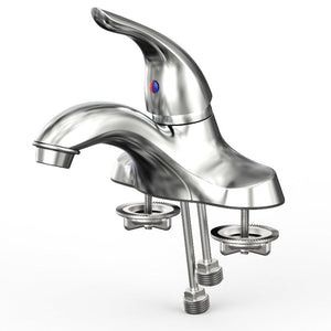 Single Handle Bathroom Faucet With Pop-up drain Included