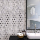 Load image into Gallery viewer, 10 X 12 in. Bianco Carrara Diamond Black and White Dot Marble Mosaic