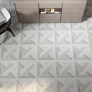 Load image into Gallery viewer, 12 X 12 in. Parquet Bianco Carrara Thassos White Polished Marble Mosaic