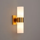 Load image into Gallery viewer, 2-lights-wall-sconce-with-white-glass-shade