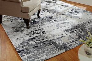 Jardin Sand/Steel 8 ft. x 10 ft. Area Rug