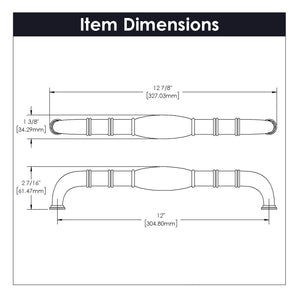 Appliance Pull 12 Inch Center to Center - Hickory Hardware