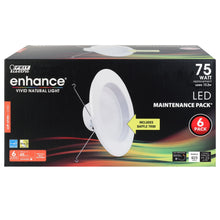 Load image into Gallery viewer, 5-6 Inch Dimmable Recessed LED Downlight, 10.2 Watts, Standard Base Adapter, 925 lumens