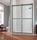 Load image into Gallery viewer, Semi - Frameless Sliding Shower Door With Clear Glass And Horizontal Handles - Lagoon
