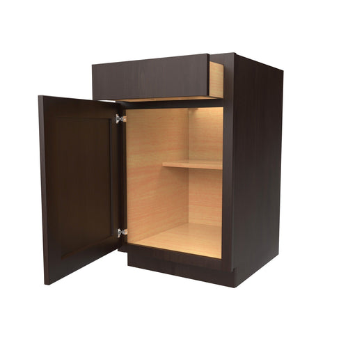 Luxor Espresso - Single Door Base Cabinet | 21