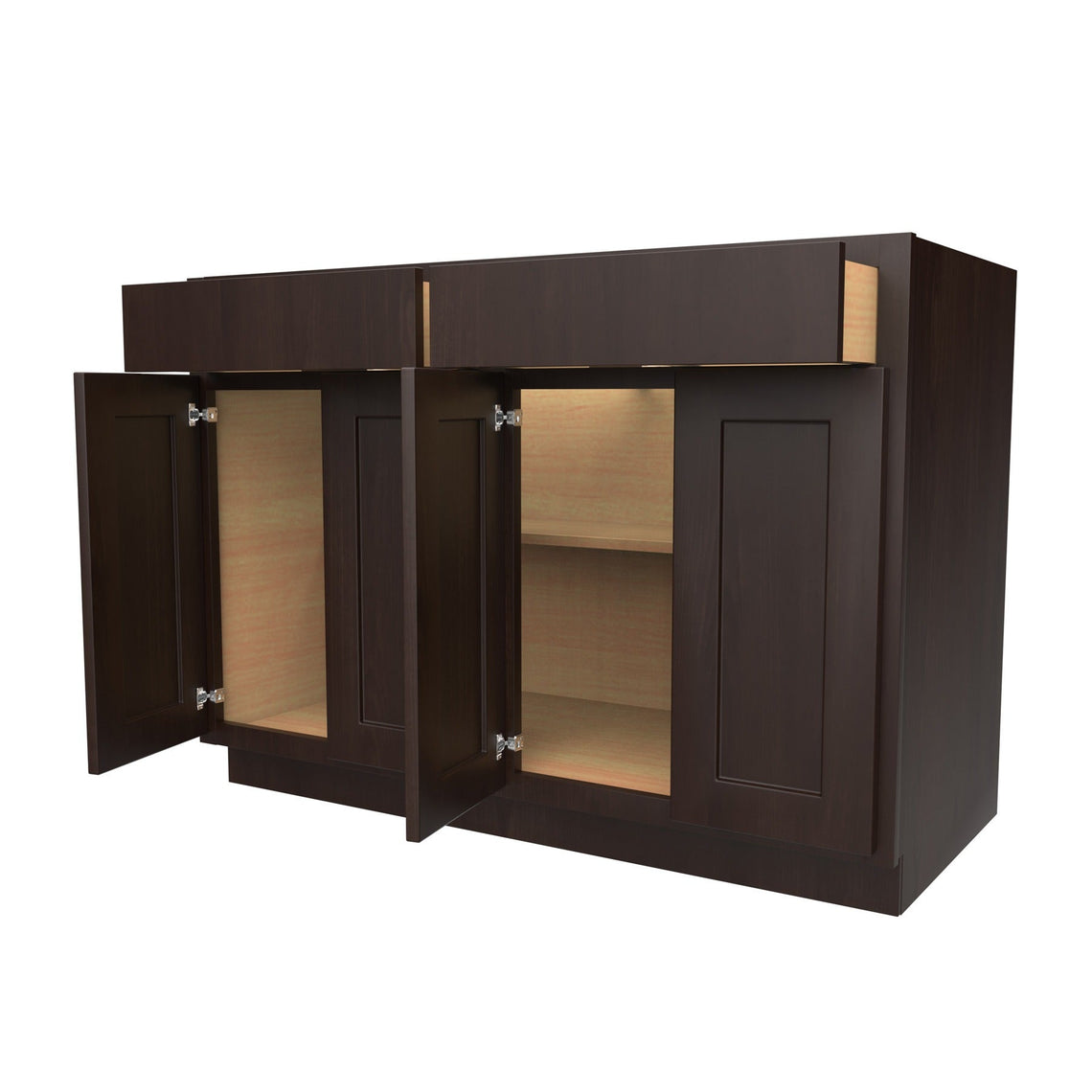 Luxor Espresso - Double Door Base Cabinet | 48