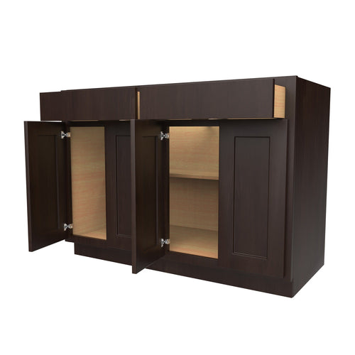 RTA Luxor Espresso - Double Door Base Cabinet | 48