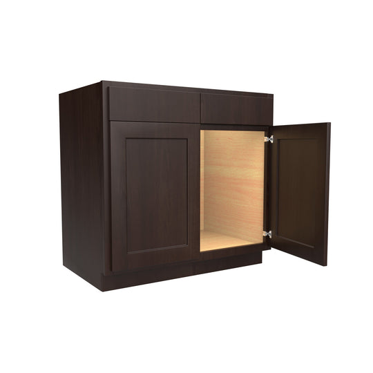 Luxor Espresso - Sink Base Cabinet | 36"W x 34.5"H x 24"D