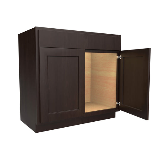 Luxor Espresso - 42"W x 32.5"H | Vanity Base Cabinet