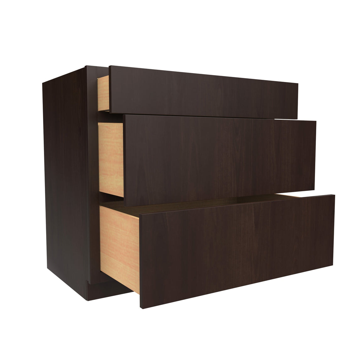 Luxor Espresso - 3 Drawer Base Cabinet | 36