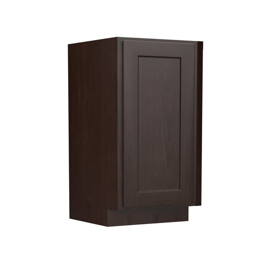 Luxor Espresso - 12"W x 34.5"H x 24"D | Angle Base End Cabinet