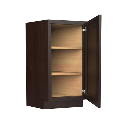 Luxor Espresso - 12"W x 34.5"H x 24"D | Angle Base End Cabinet