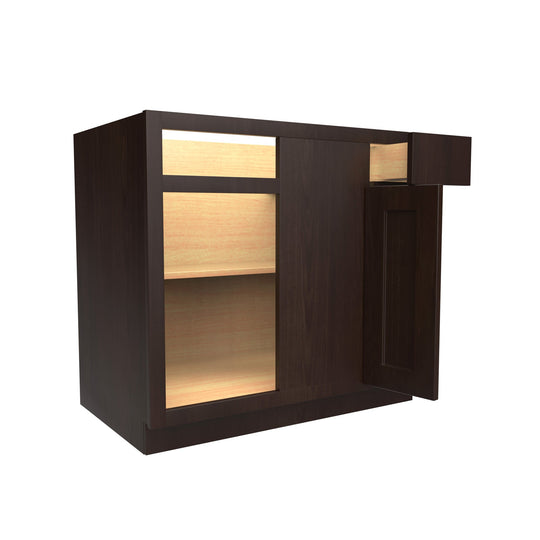 Luxor Espresso - 36"W x 34.5"H | Blind Base Cabinet, Handicap
