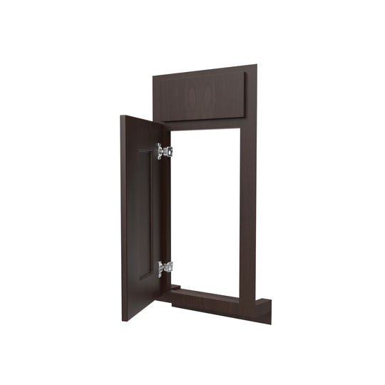 Luxor Espresso - 36" Diagonal Corner Sink Front