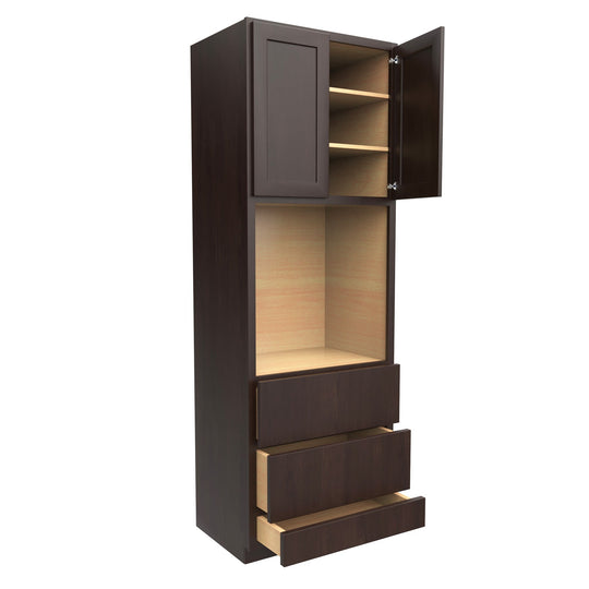Single Oven Cabinet | 33"W x 96"H x 24"D | RTA Luxor Espresso
