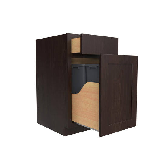 Luxor Espresso - Waste Basket Cabinet | 18"W x 34.5"H x 24"D