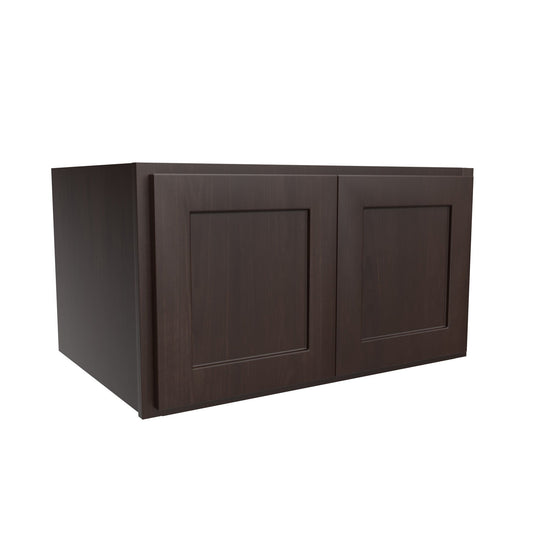Luxor Espresso - 24" Deep Wall Cabinet | 33"W x 18"H x 24"D