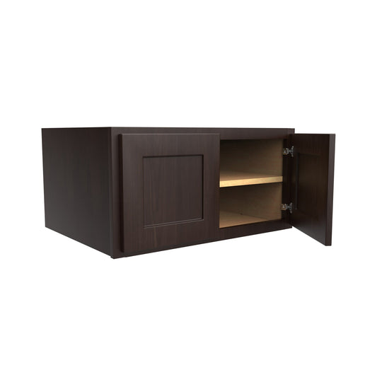 Luxor Espresso - 24" Deep Wall Cabinet | 30"W x 15"H x 24"D