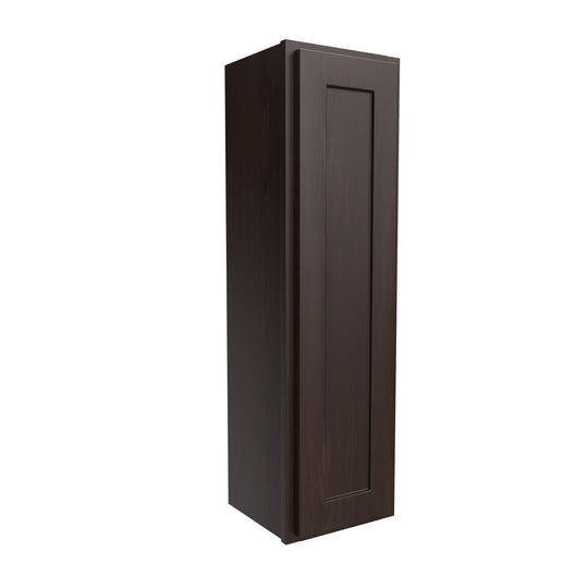Single Door Wall Cabinet | 12"W x 42"H x 12"D | RTA Luxor Espresso