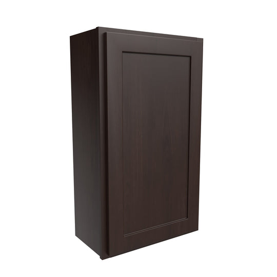 Single Door Wall Cabinet | 21"W x 36"H x 12"D | RTA Luxor Espresso