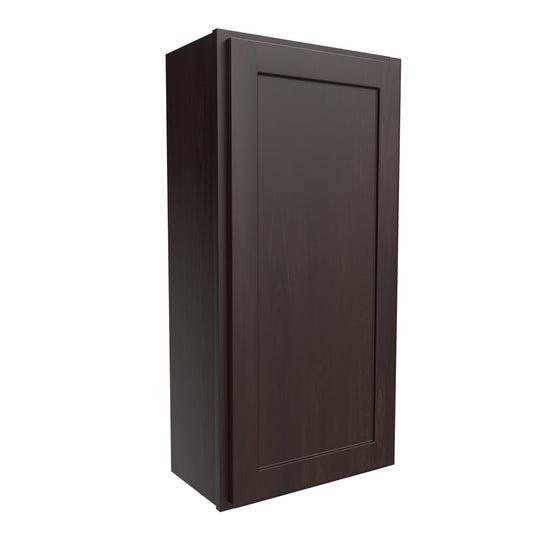 Single Door Wall Cabinet | 21"W x 42"H x 12"D | RTA Luxor Espresso