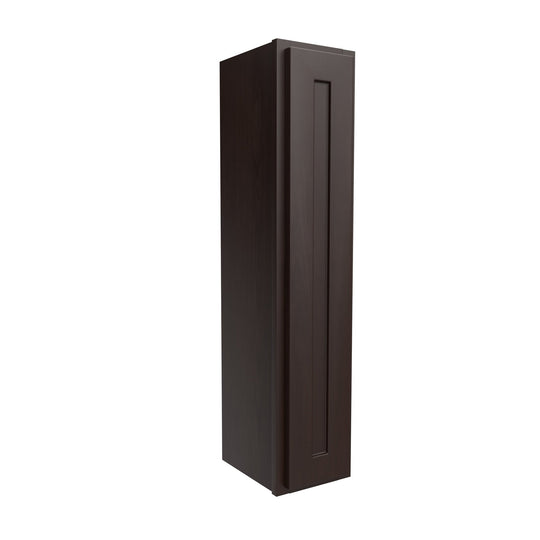 Single Door Wall Cabinet | 9"W x 42"H x 12"D | RTA Luxor Espresso