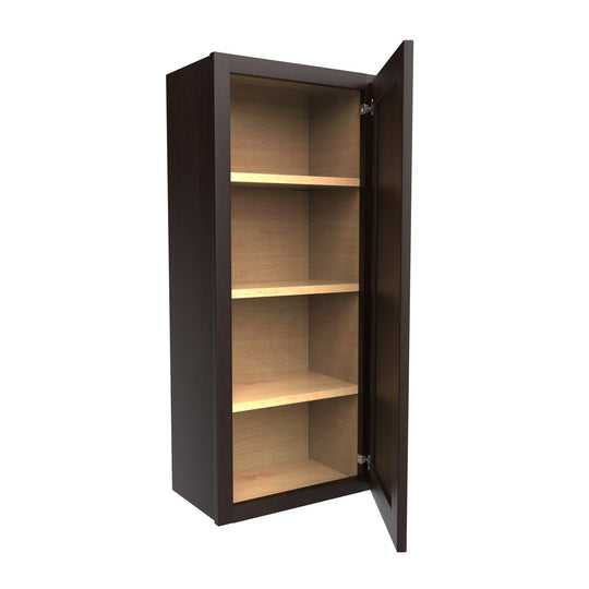 Luxor Espresso - Single Door Wall Cabinet | 18"W x 42"H x 12"D