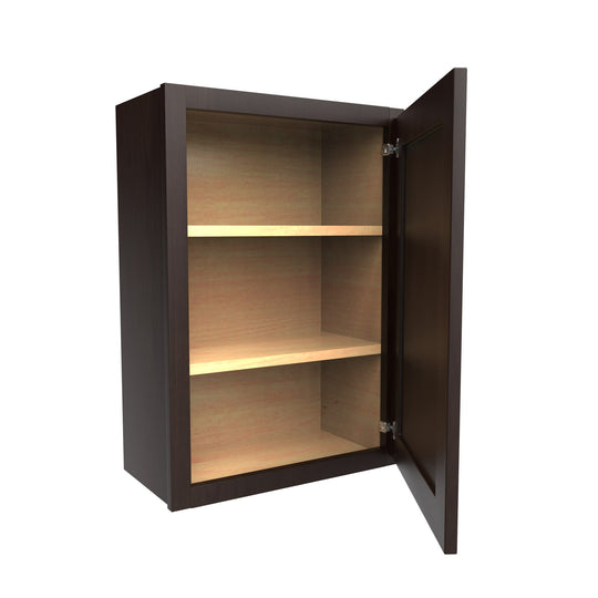 Single Door Wall Cabinet | 21"W x 30"H x 12"D | RTA Luxor Espresso